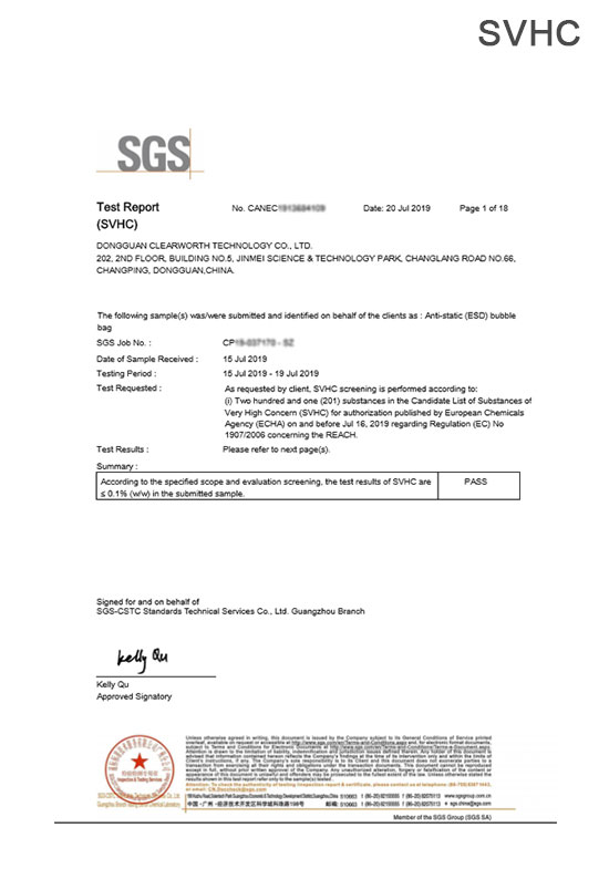 SVHC SGS